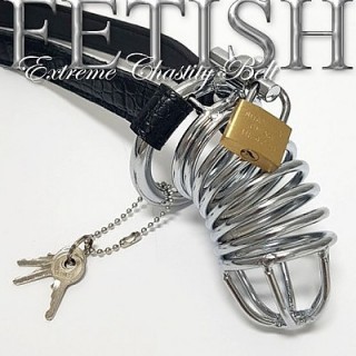 PIPEDREAM pd366923 Fetish Fantasy Extreme Extreme Chastity Belt - Black